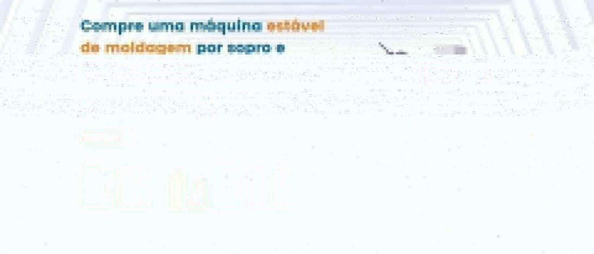 M&aacute;quina semiautom&aacute;tica de moldagem por sopro